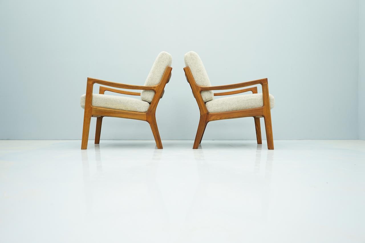 Living Room Suite by Ole Wanscher Denmark 1951 Sofa Lounge Chairs in Teak For Sale 3