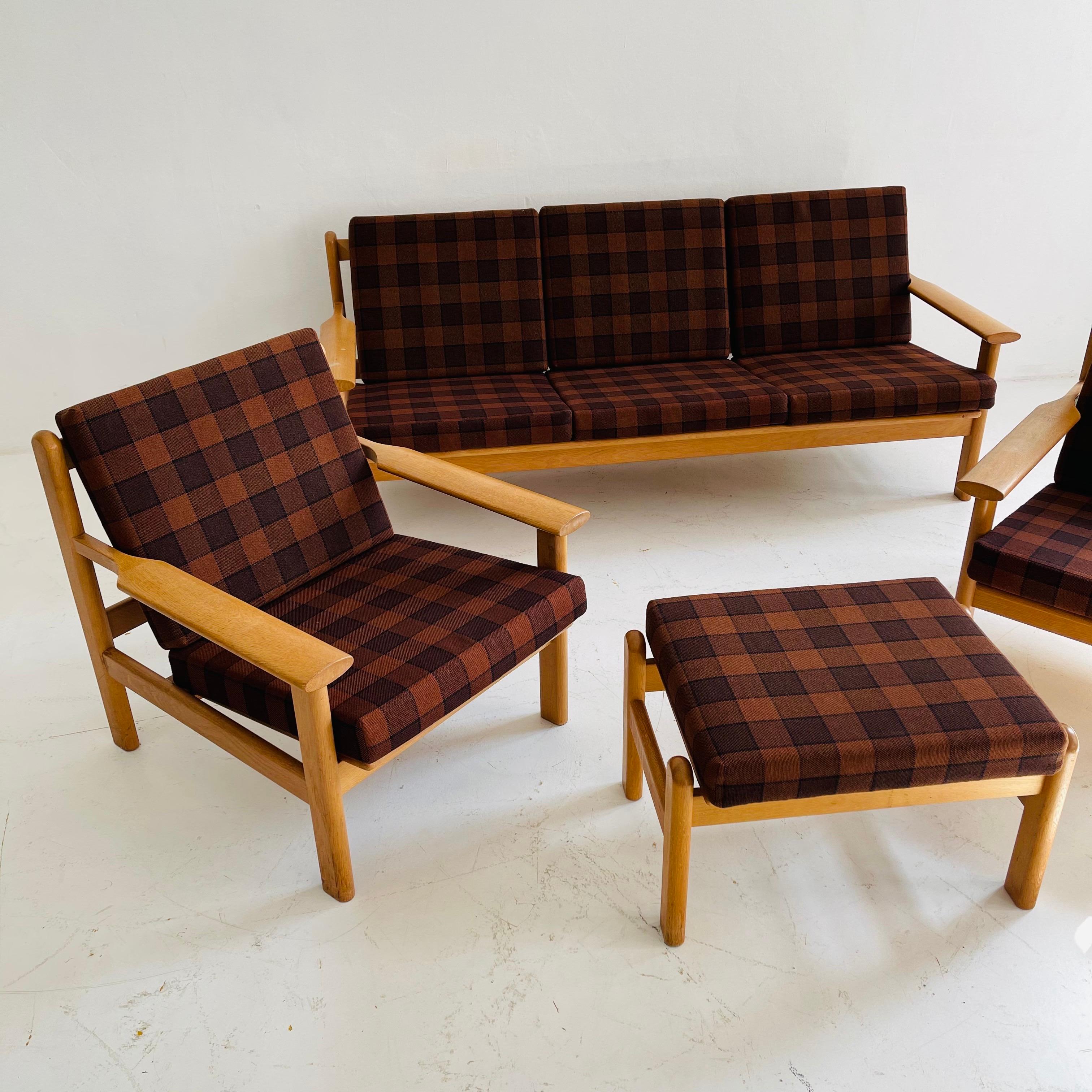 Living Room Suite Sofa Lounge Chair by Poul Volther for Frem Rølje, Denmark 1950 For Sale 8