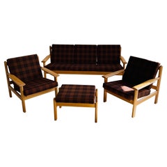 Living Room Suite Sofa Lounge Chair by Poul Volther for Frem Rølje, Denmark 1950