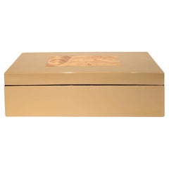 Caja decorativa de madera esmaltada e incrustada Living Space