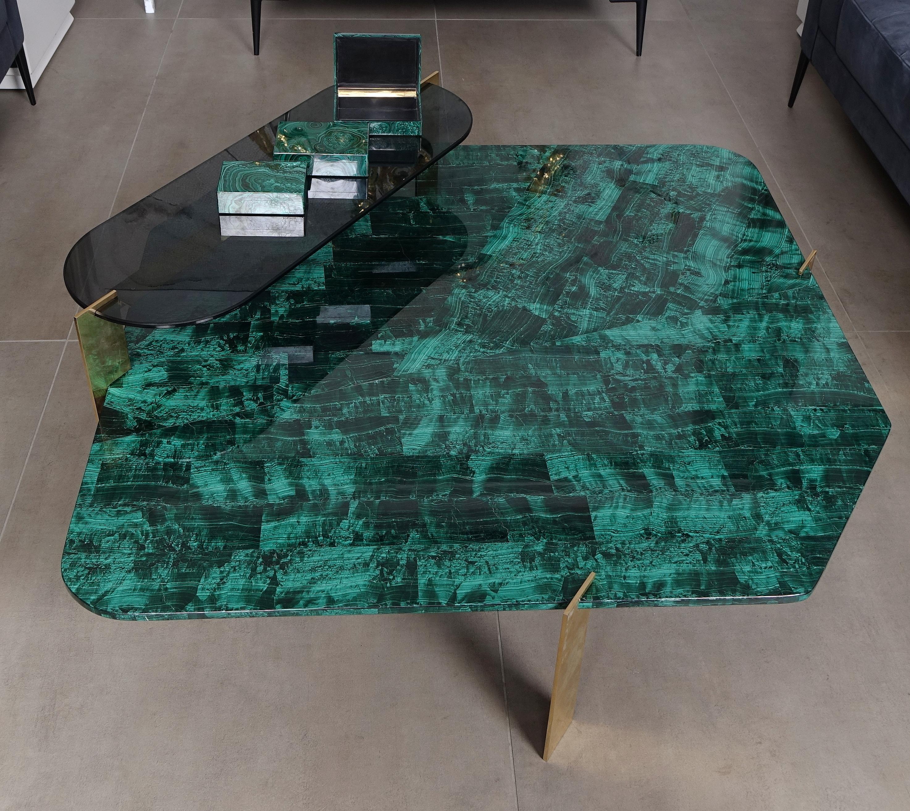 Living Table Modern Design Malachite Stones 7