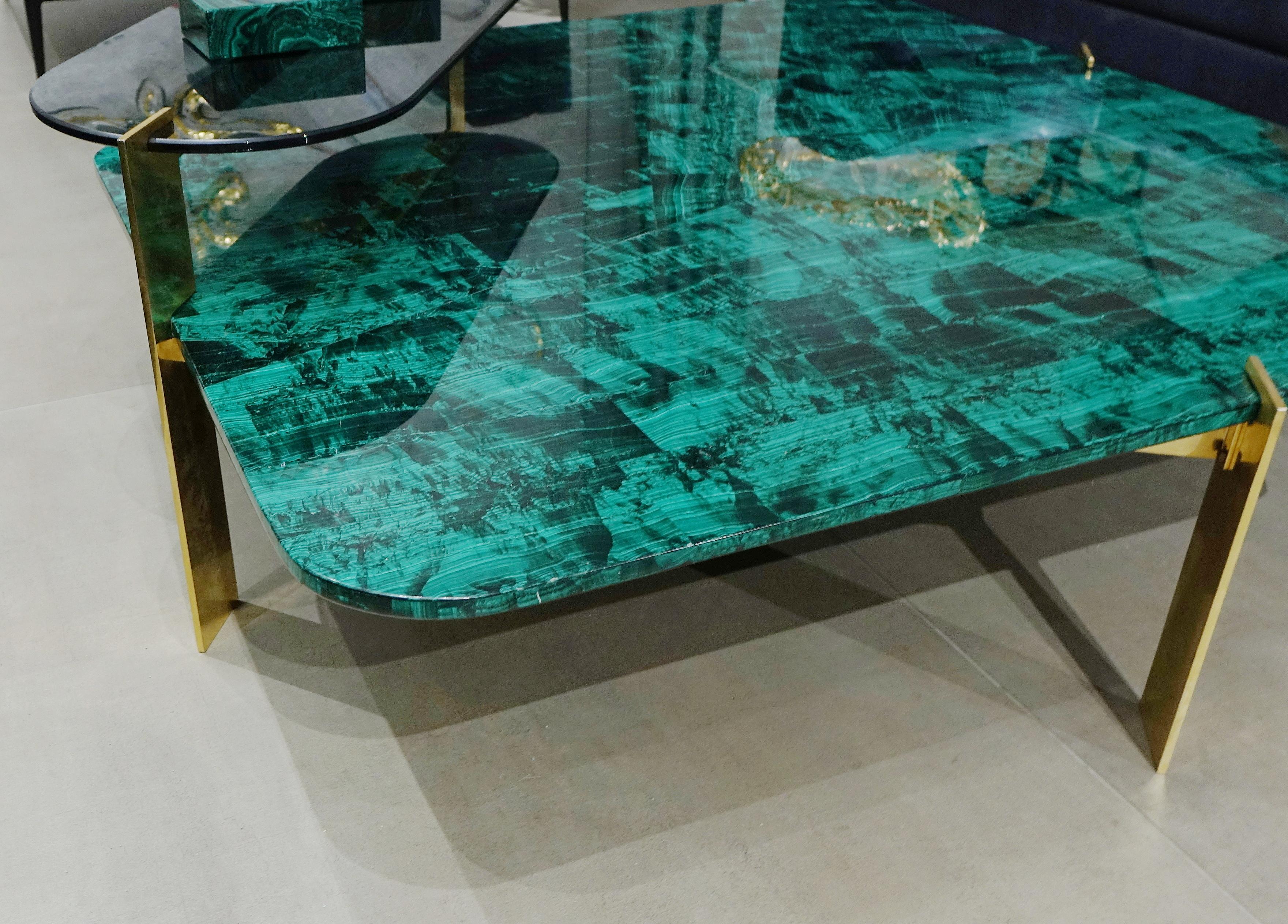 Living Table Modern Design Malachite Stones 2