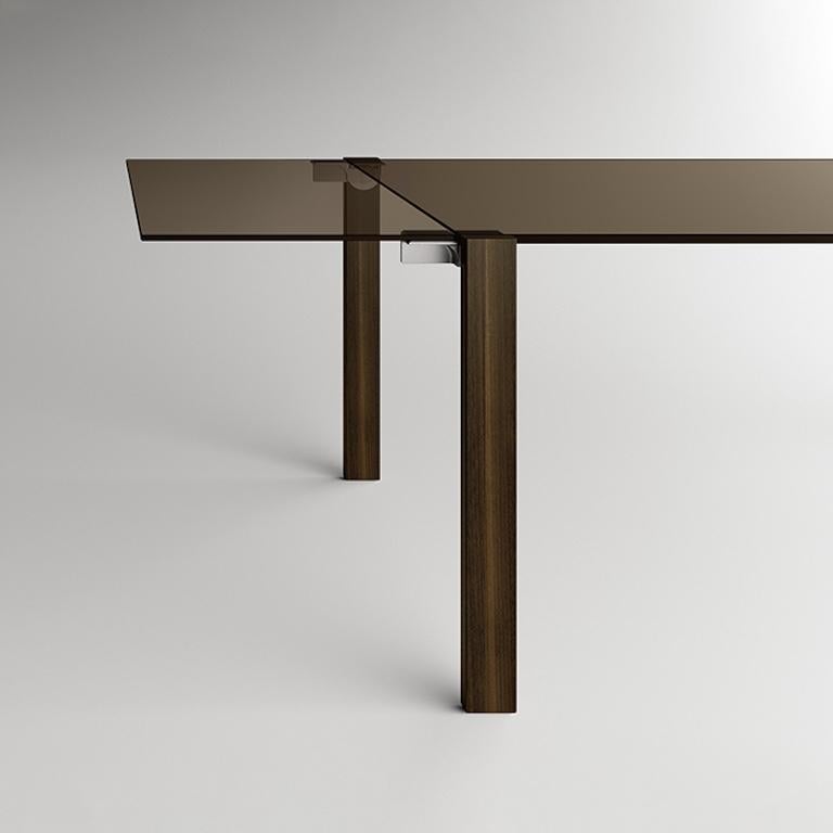 Livingstone Dark Extending Dining Table, Designed by Giulio Mancini In New Condition For Sale In Beverly Hills, CA