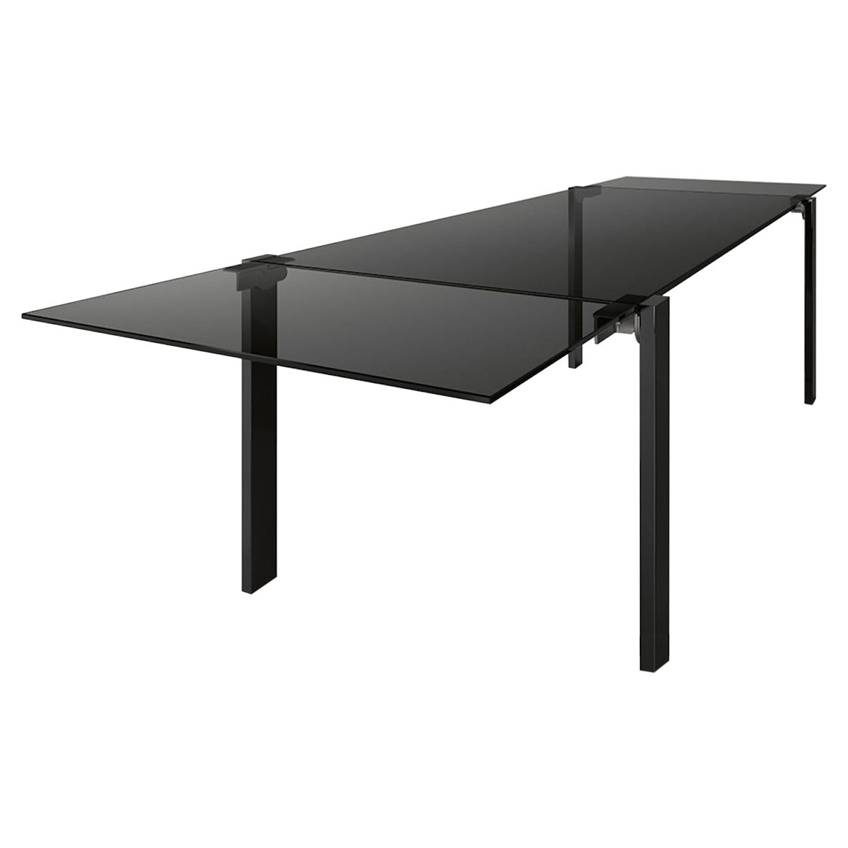 Mesa de comedor extensible Livingstone Dark, diseñada por Giulio Mancini