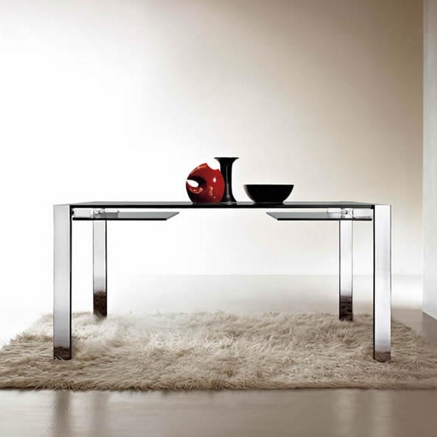 Modern Livingstone Glass Dining Table, Designed by Giulio Mancini, Made in Italy For Sale