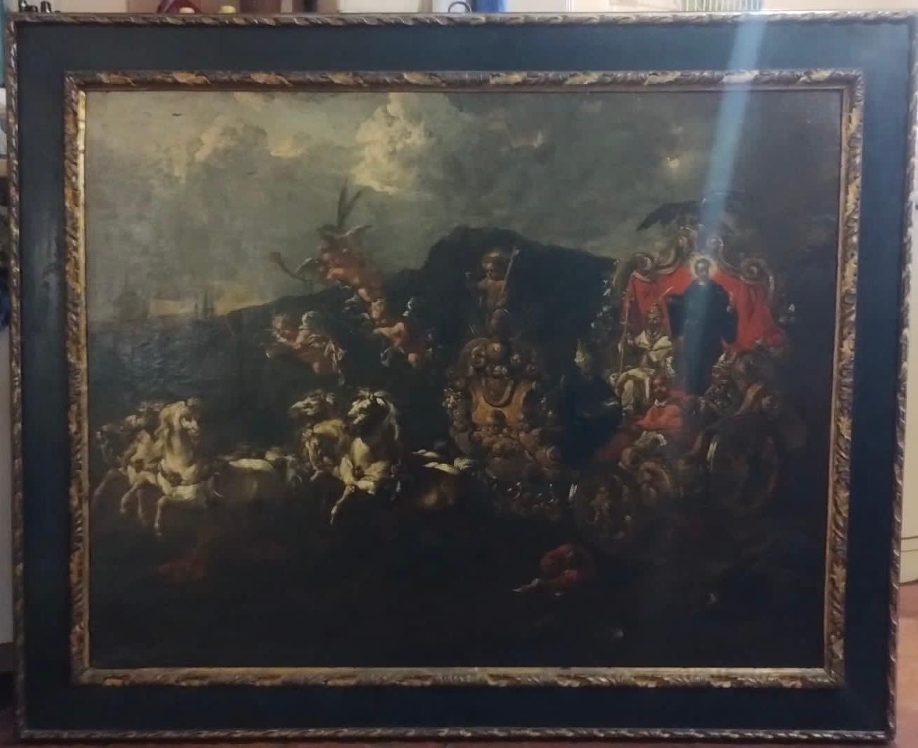 17th Century By Livio Mehus Allegory of Agostinian Order Oil on Canvas For Sale 2