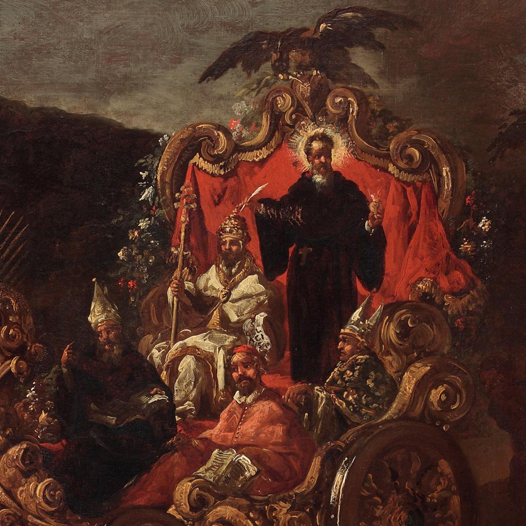 Livio Mehus Allegorie des Augustinianischen Ordens, Öl auf Leinwand, 17. Jahrhundert im Angebot 6