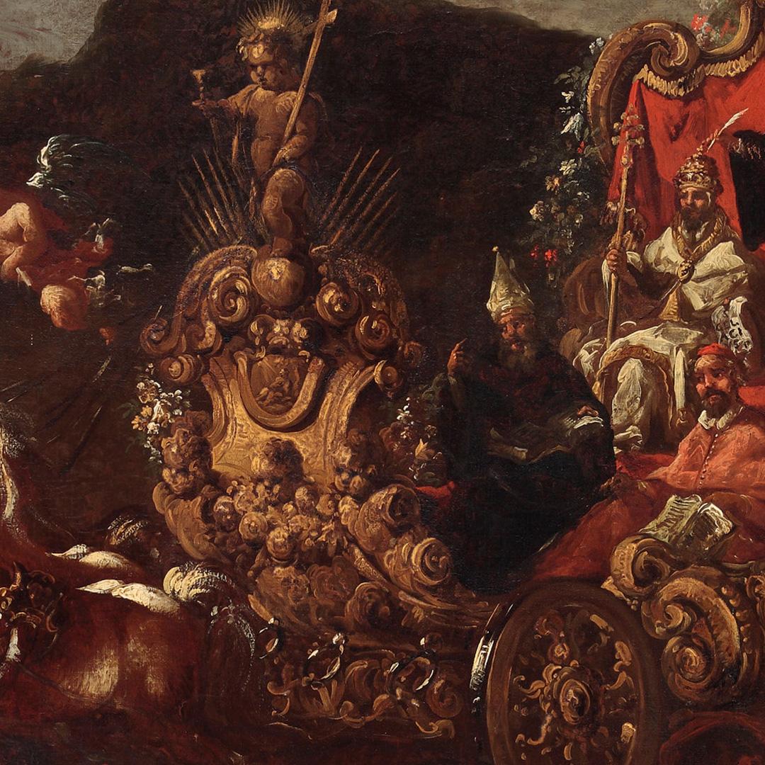 Livio Mehus Allegorie des Augustinianischen Ordens, Öl auf Leinwand, 17. Jahrhundert im Angebot 7