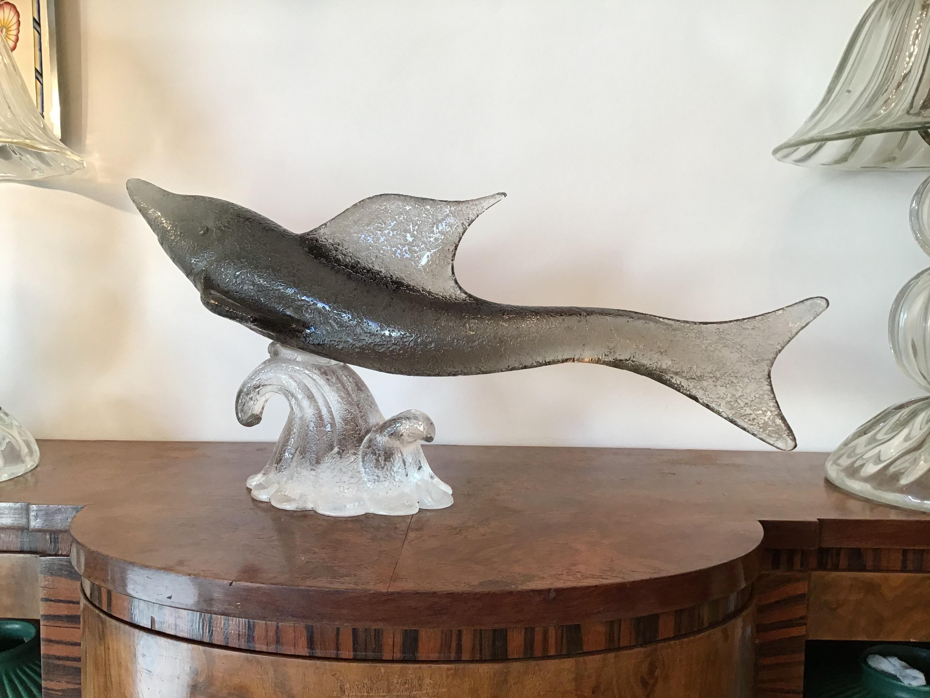 Livio Seguso “Dolphin” Murano Glass, 1955, Italy For Sale 4