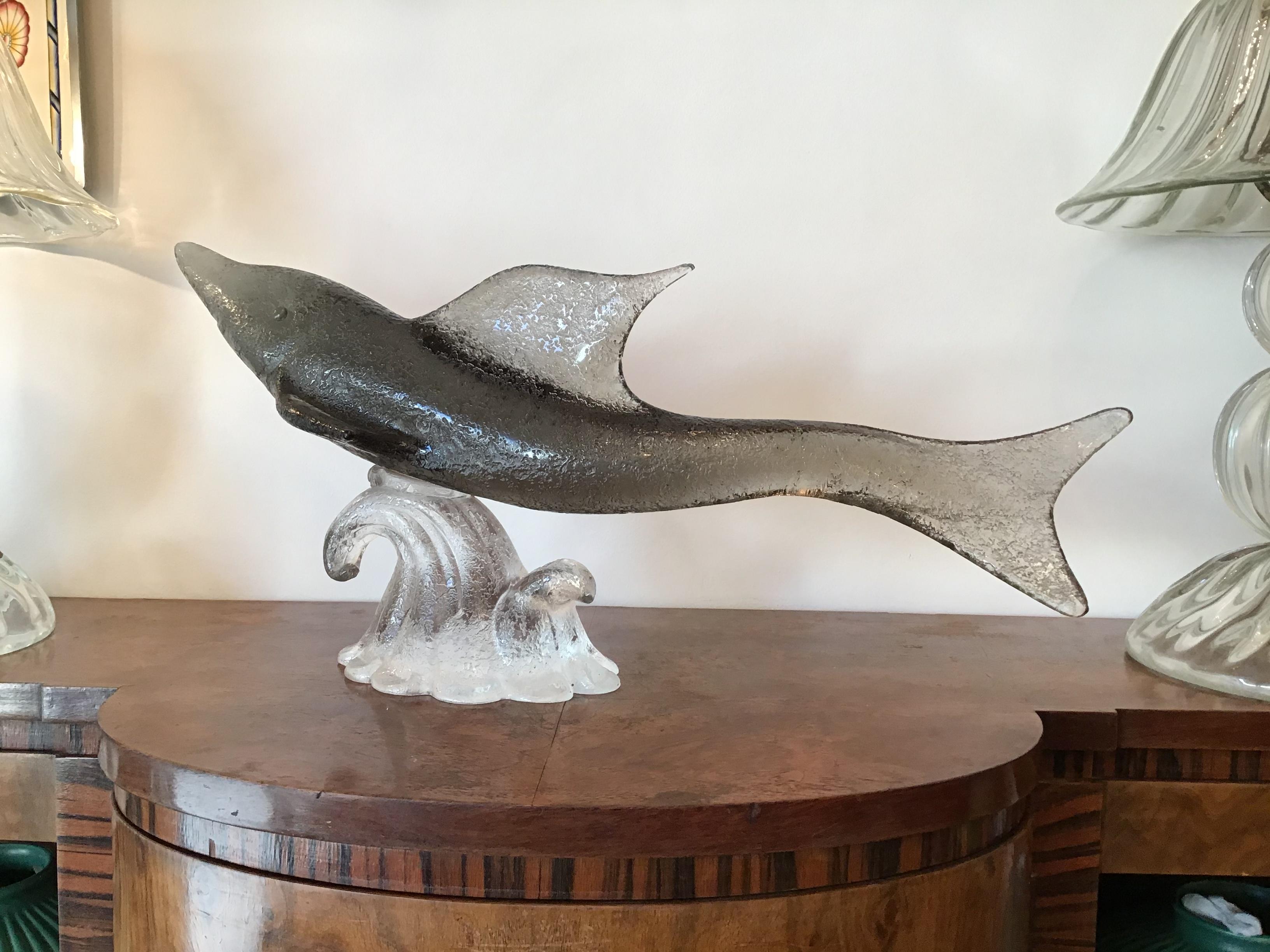 Livio Seguso “Dolphin” Murano Glass, 1955, Italy For Sale 5