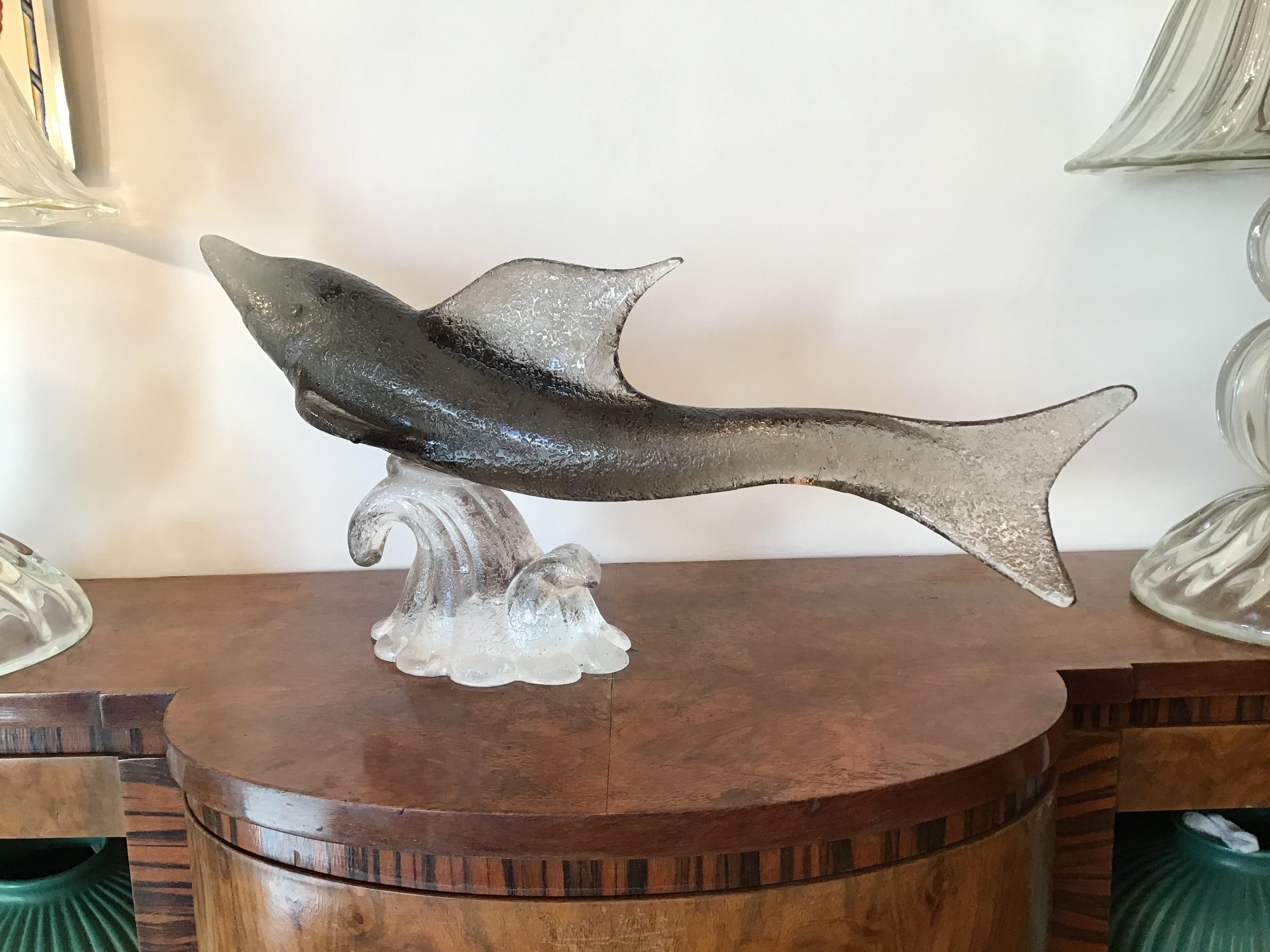 Livio Seguso “Dolphin” Murano Glass, 1955, Italy For Sale 2