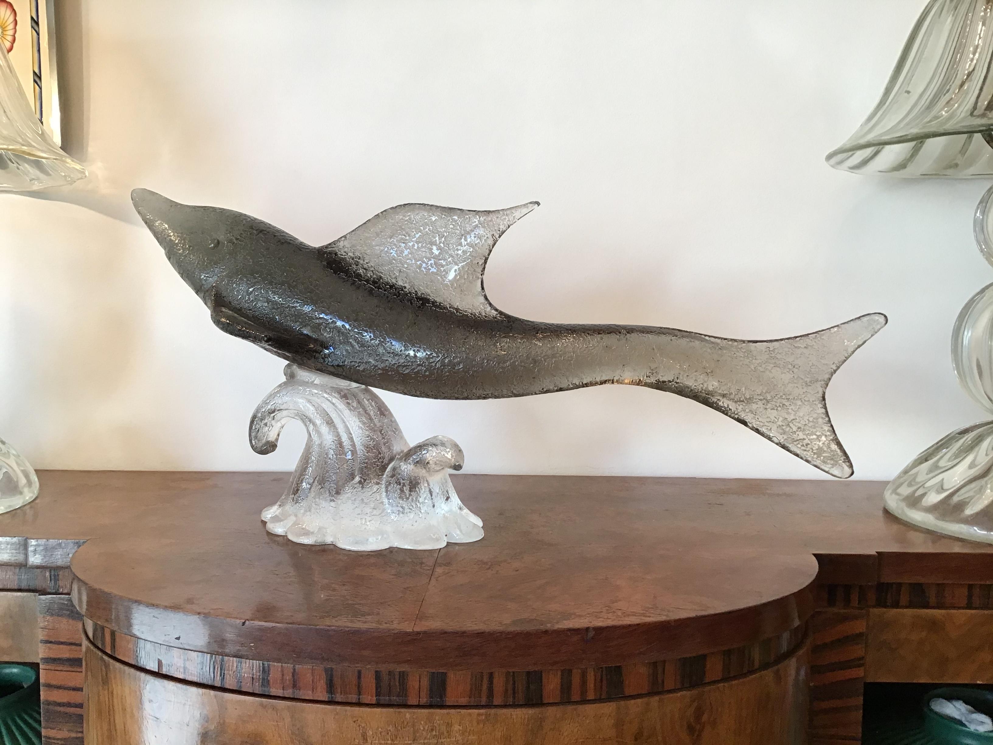 Livio Seguso “Dolphin” Murano Glass, 1955, Italy For Sale 3