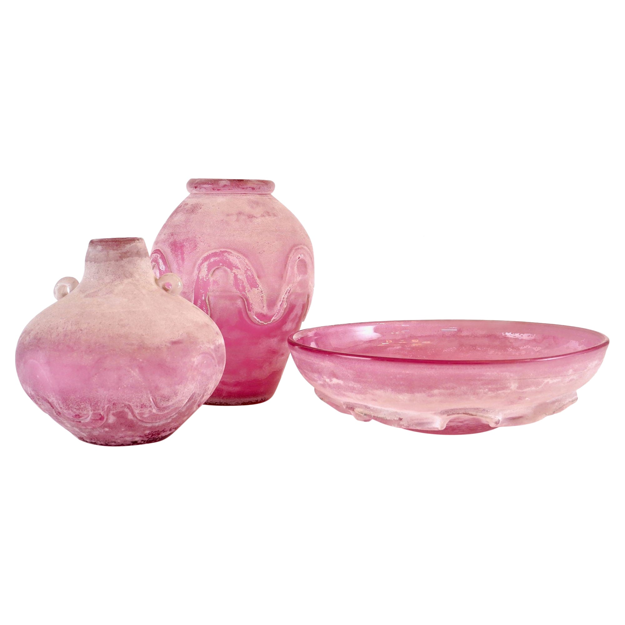 Livio Seguso for Bisazza: A Rare Ruby Scavo Collection en vente