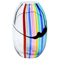 Livio Seguso for Seguso AV / Oggetti Rainbow Vase, Murano Glass, Italy, 1970s