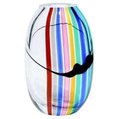 Livio Seguso für Seguso AV / Oggetti Regenbogenvase, Muranoglas, Italien, 1970er Jahre