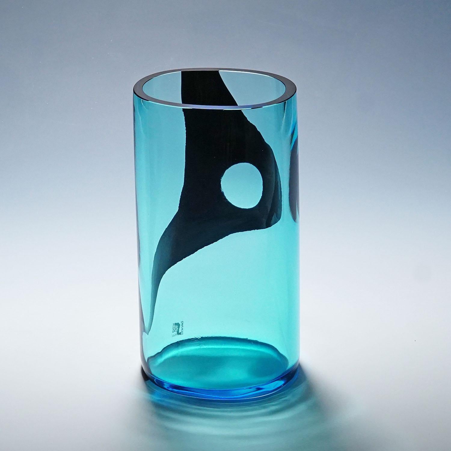 Italian Livio Seguso for Seguso Vetri D'Arte Vase, Murano 1980s For Sale