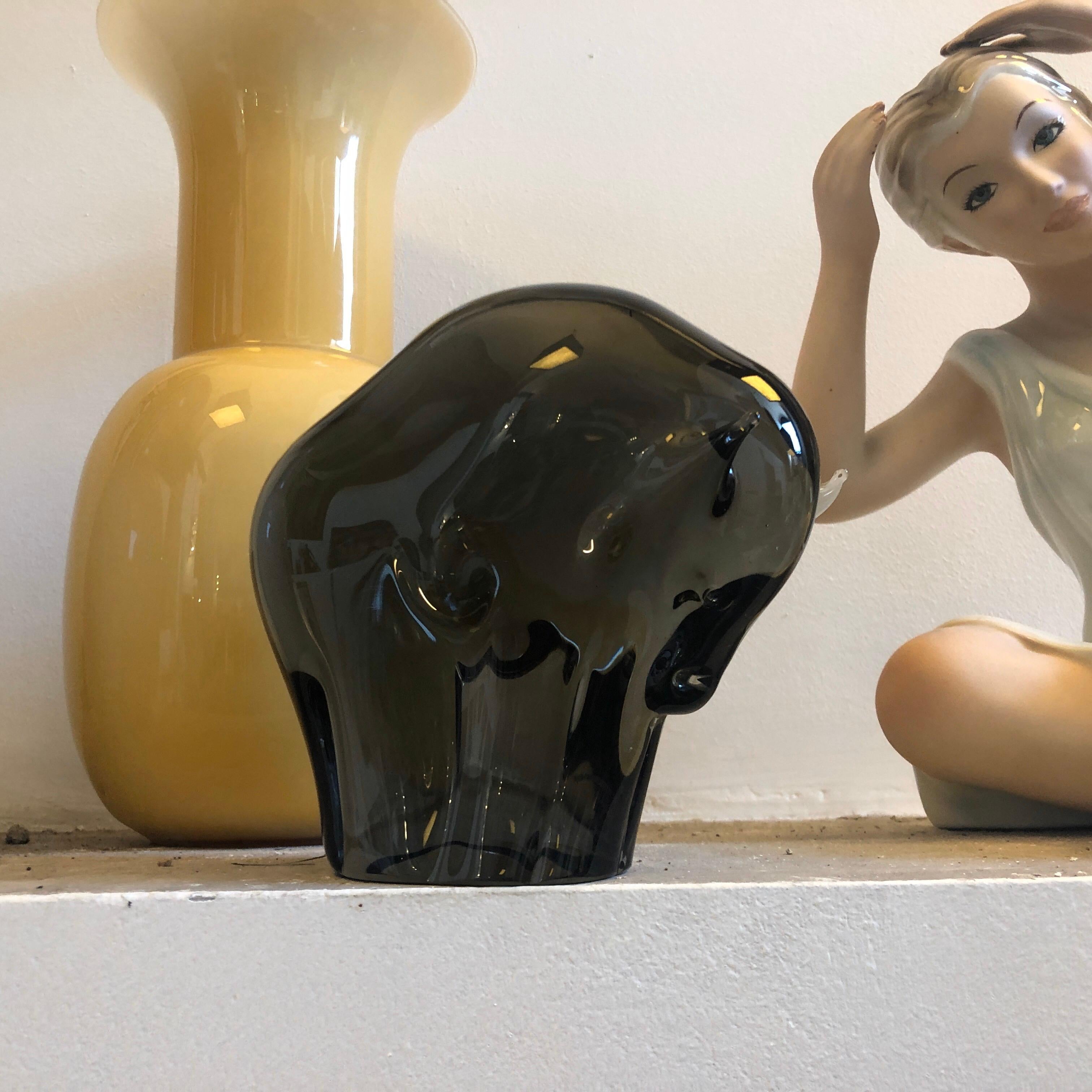 Livio Seguso Mid-Century Modern Brown Murano Glass Bull, circa 1970 5
