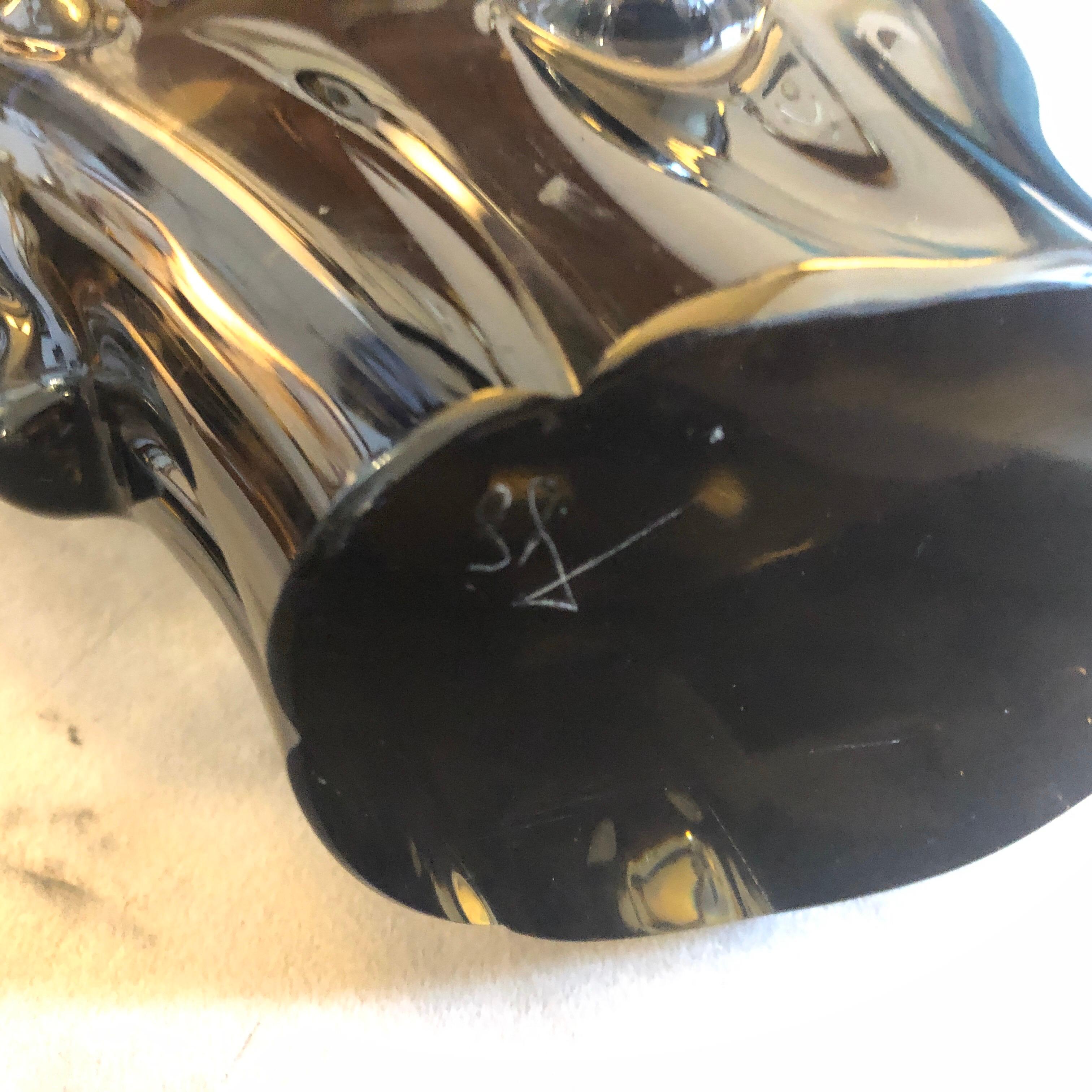 Livio Seguso Mid-Century Modern Brown Murano Glass Bull, circa 1970 1