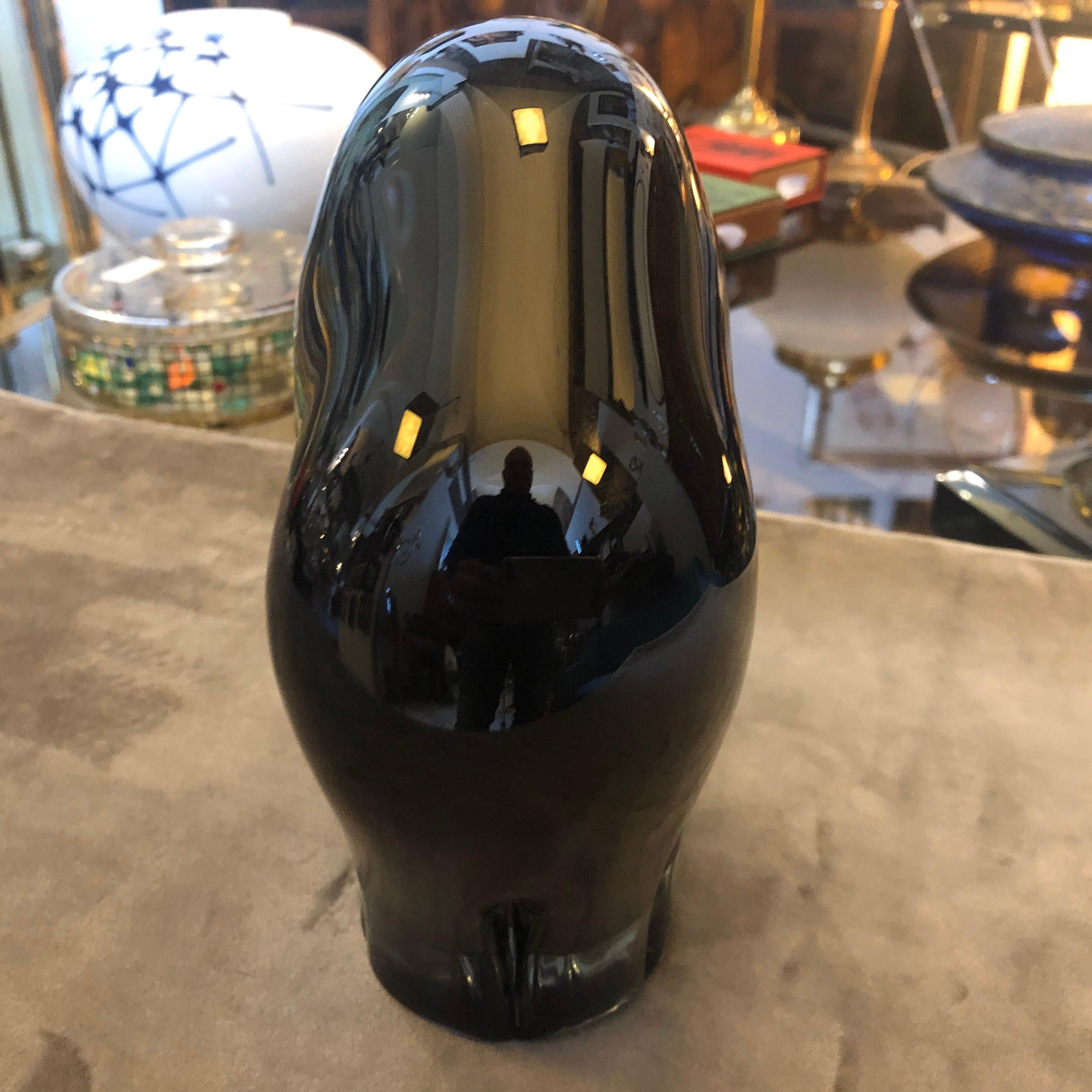 Livio Seguso Mid-Century Modern Brown Murano Glass Bull, circa 1970 3