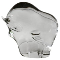Livio Seguso Murano Bull Glass Sculpture, 1970