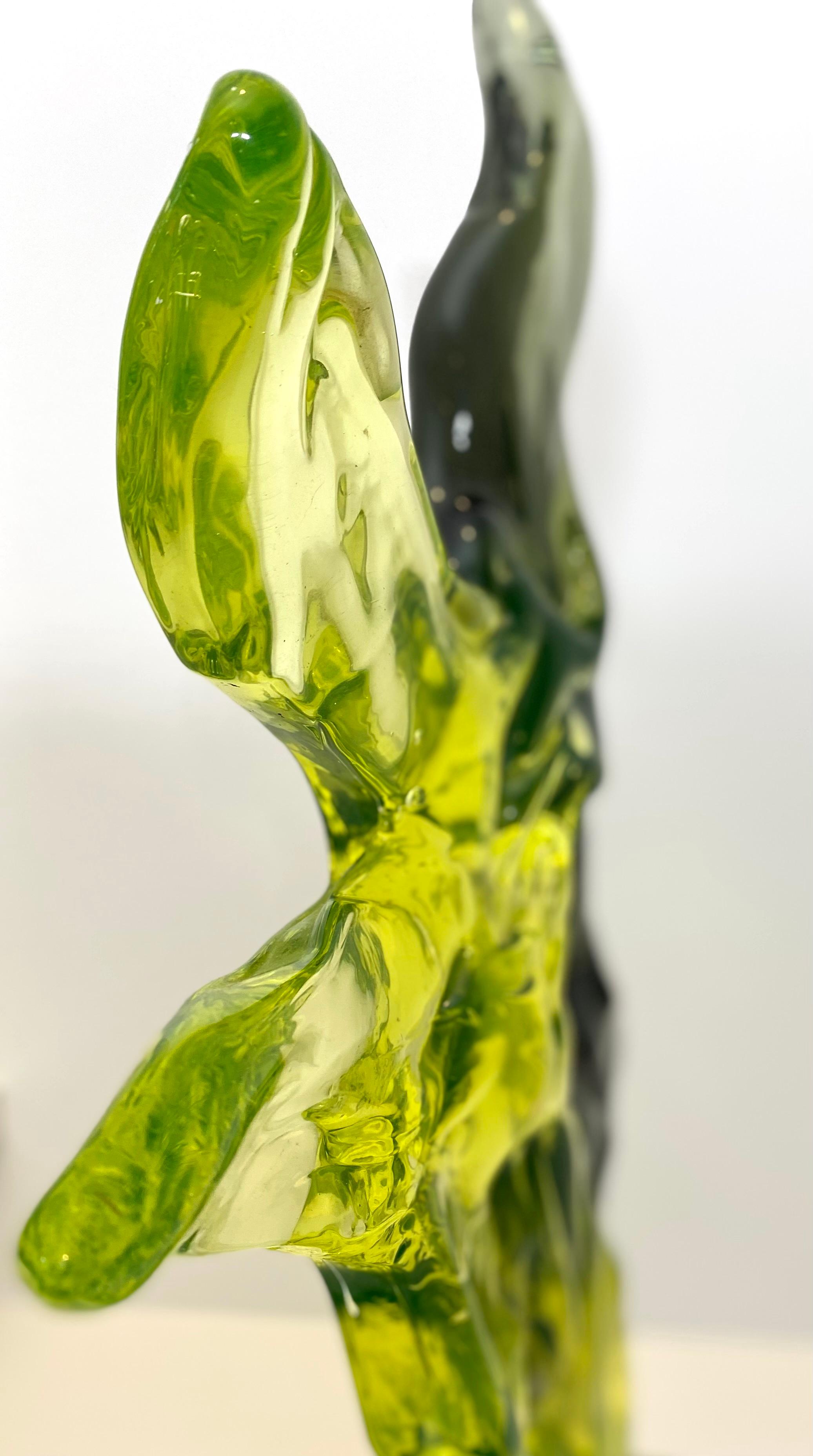 Italian Livio Seguso Murano Glass Sculpture For Sale