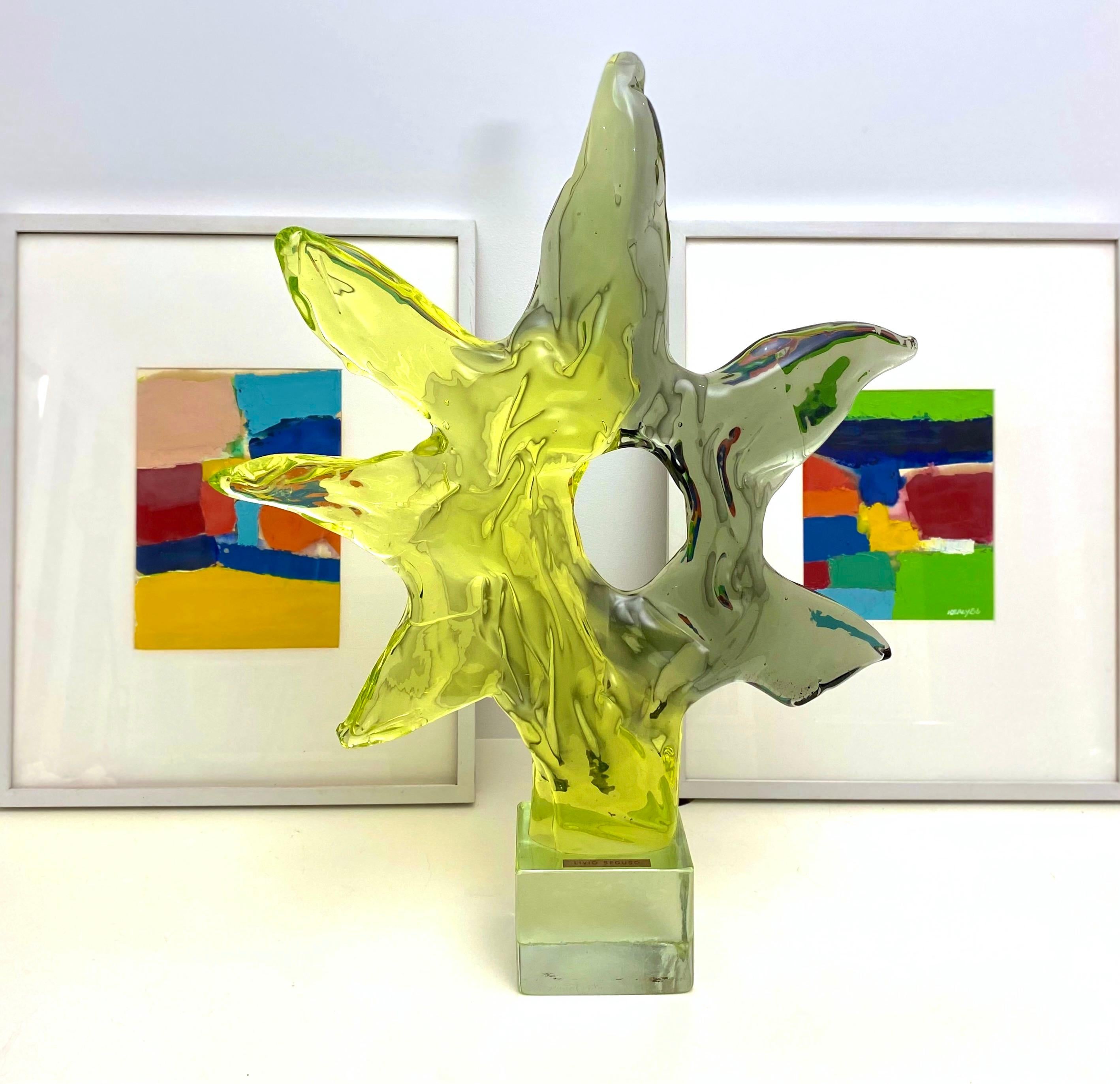 Late 20th Century Livio Seguso Murano Glass Sculpture For Sale