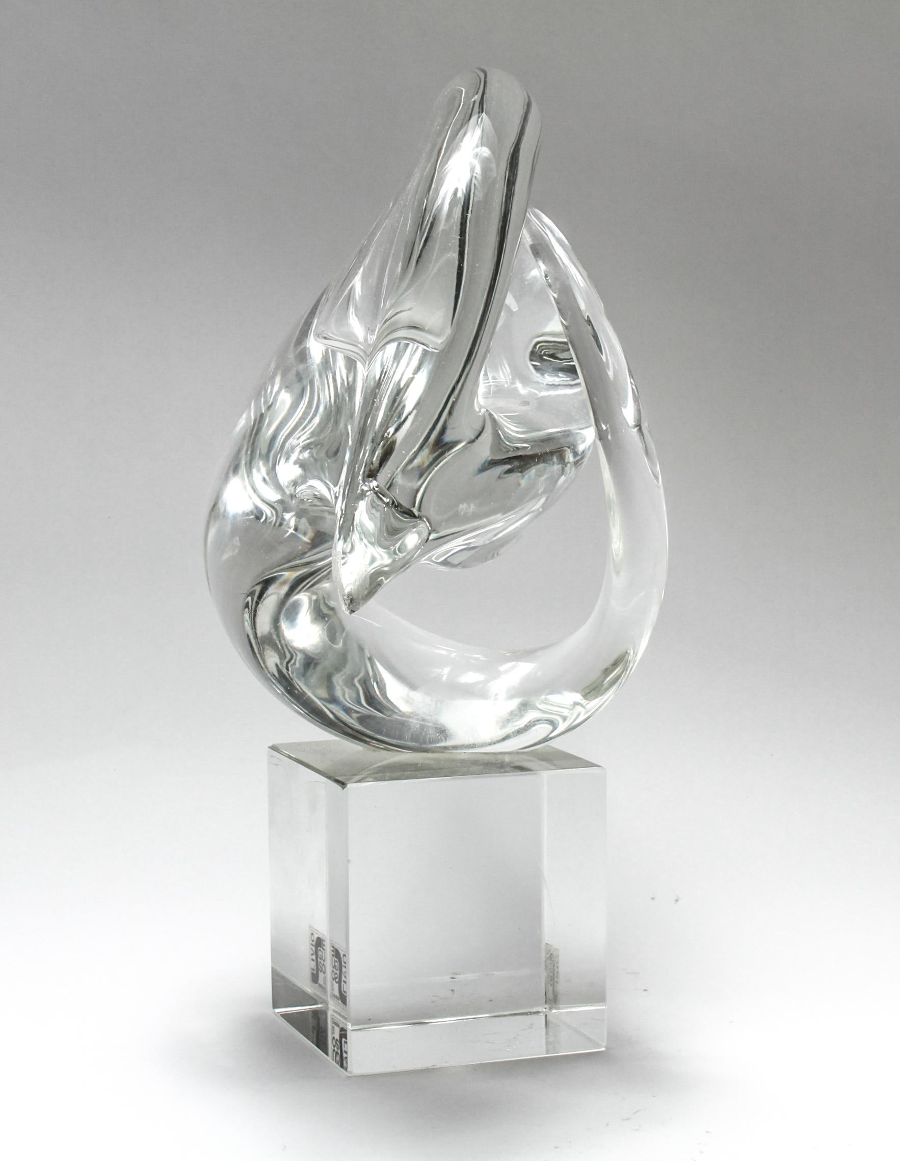 20th Century Livio Seguso Murano Italian Modern Abstract Art Glass Sculpture