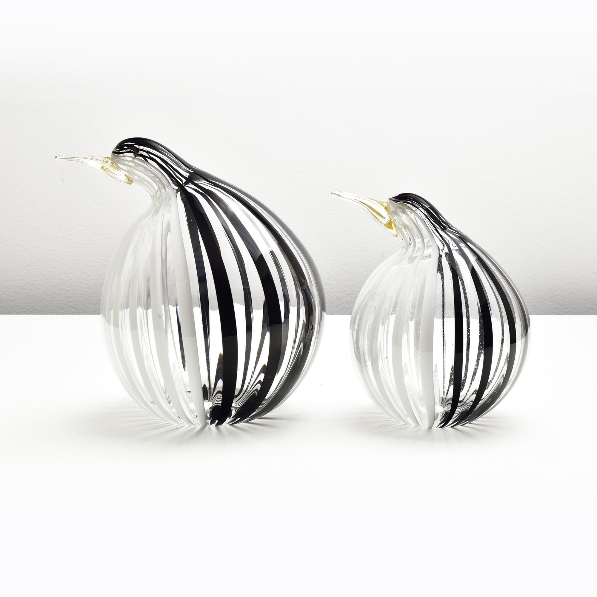 Livio Seguso Penguin Group Seguso Vetri d'Arte Murano Elegante Glasskulpturen (Handgefertigt) im Angebot