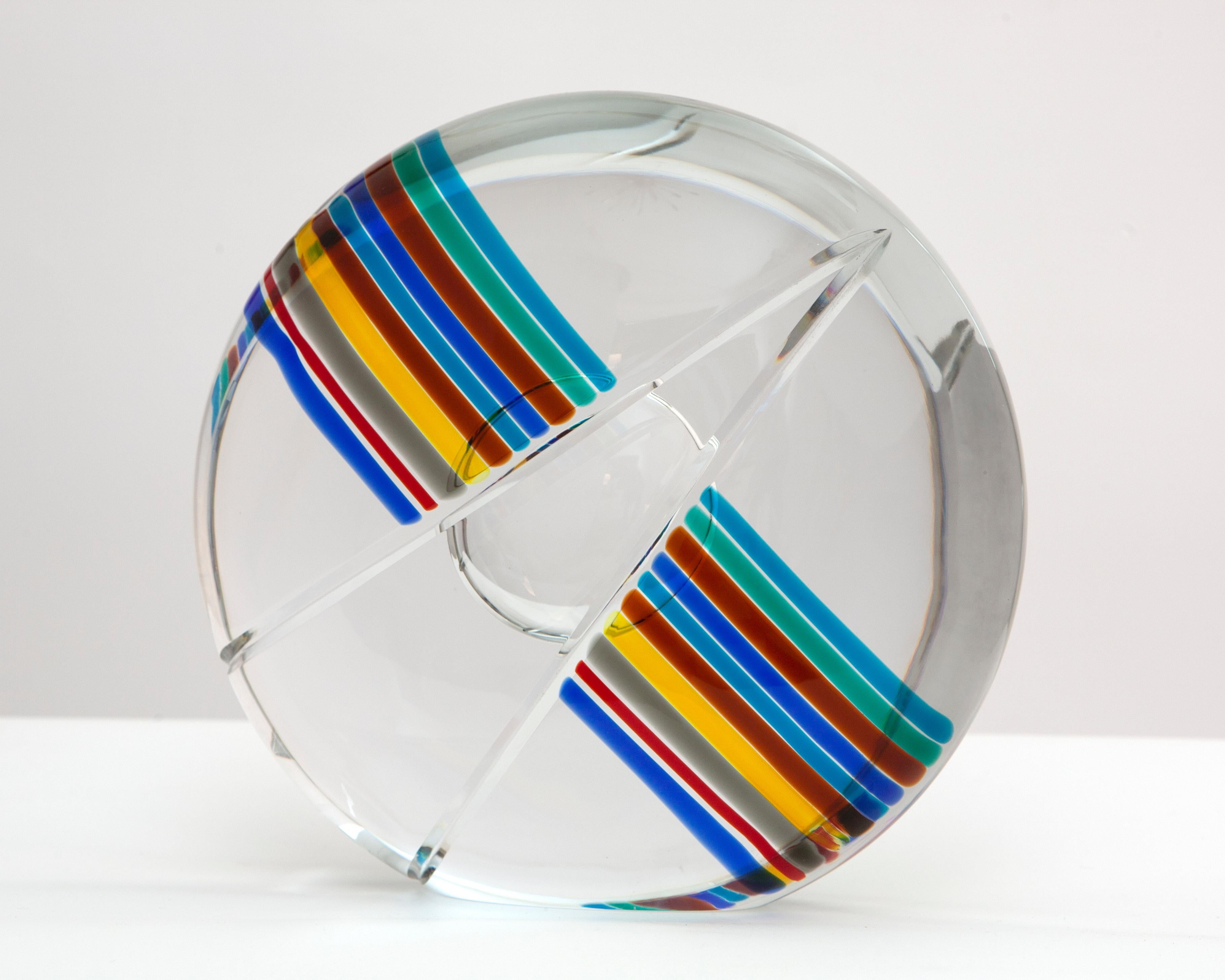 Italian Livio Seguso, Sphère, sculpture en verre, Studio Seguso Arte Vetro, c. 1980 en vente