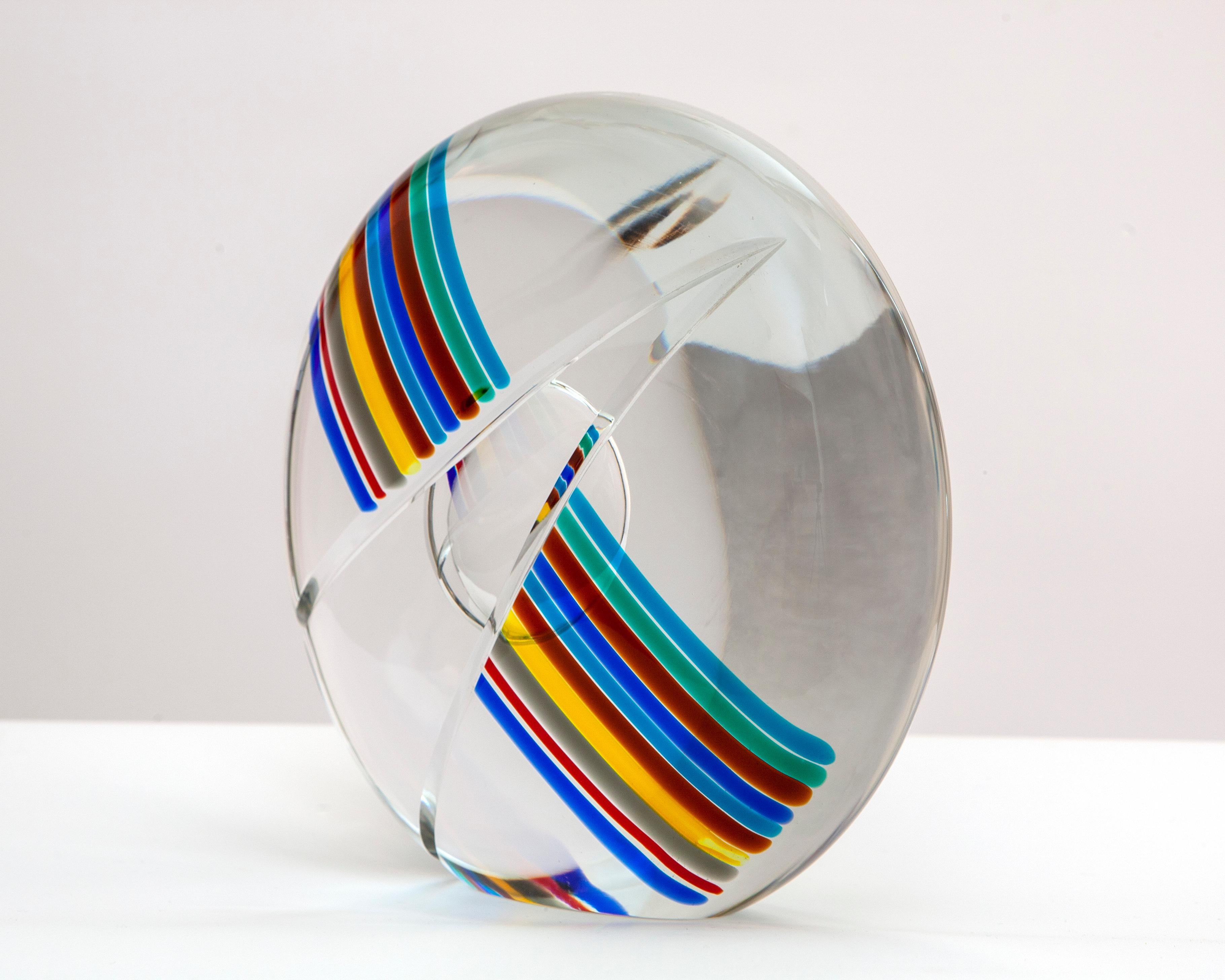 Late 20th Century Livio Seguso, Sphère, sculpture en verre, Studio Seguso Arte Vetro, c. 1980 en vente