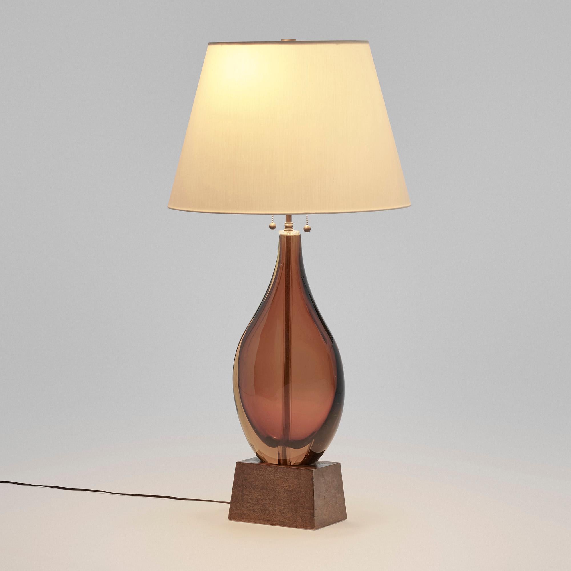 Italian Livio Seguso Table Lamp For Sale
