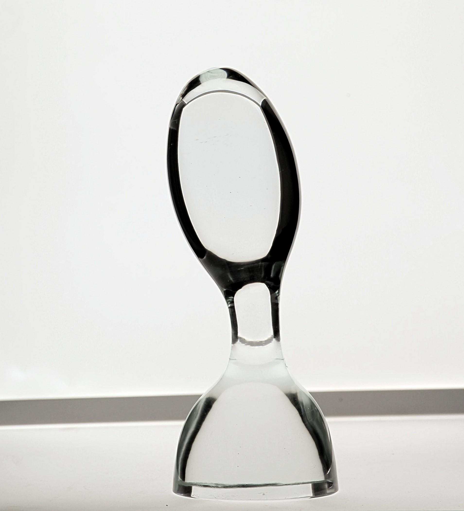 Livio Seguso:: sculpture de buste visionnaire et abstraite:: verre clair:: signé en vente 8
