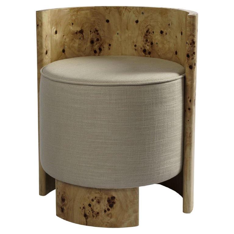 Livon burl occasional chair, new