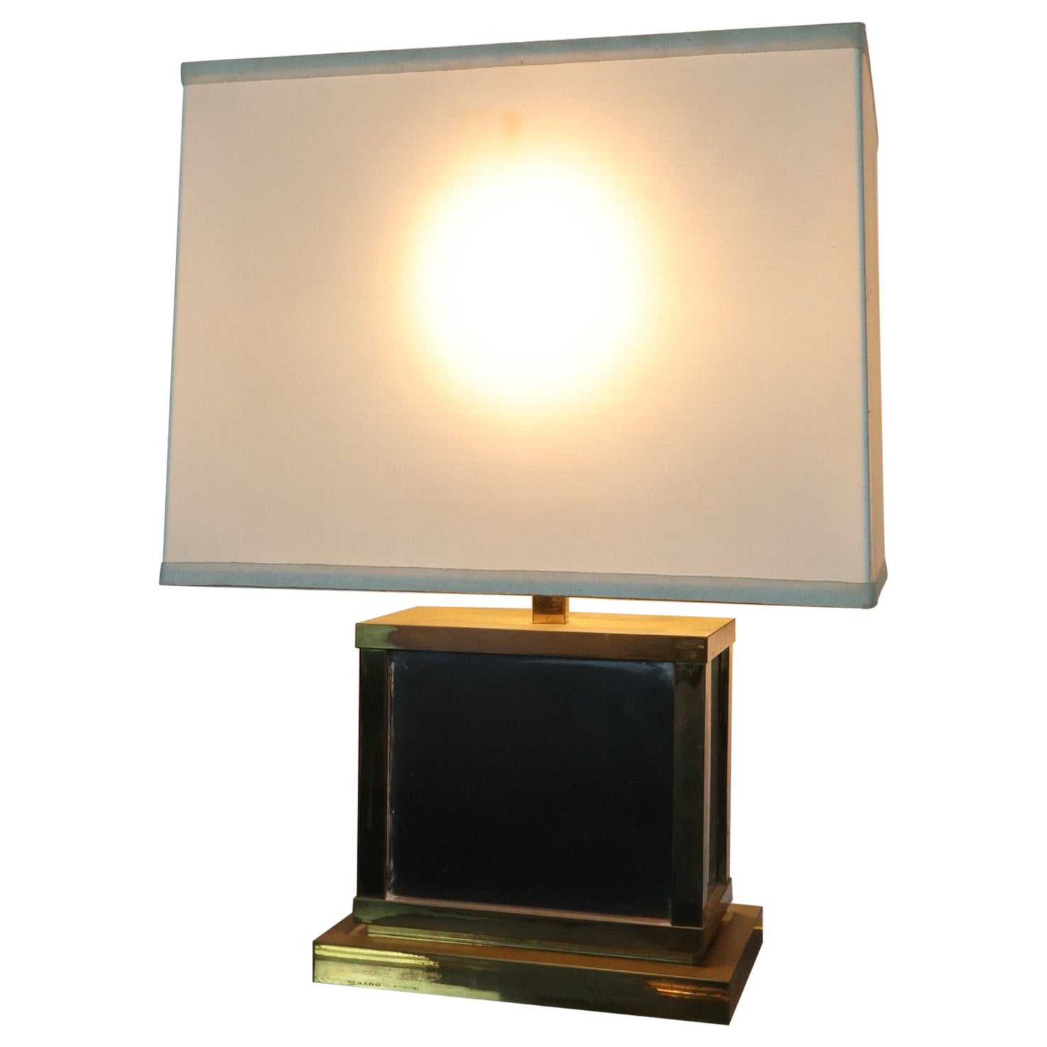 Liwan
s Roma Hollywood Regency Ottone Lámpara de Sobremesa Diseño Italiano Años 70