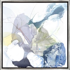 "Blooms of Spring 4" Peinture abstraite contemporaine sur toile encadrée