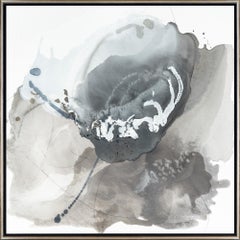 "Dogwood 6" Contemporary Abstract Mixed Media on Canvas with Frame