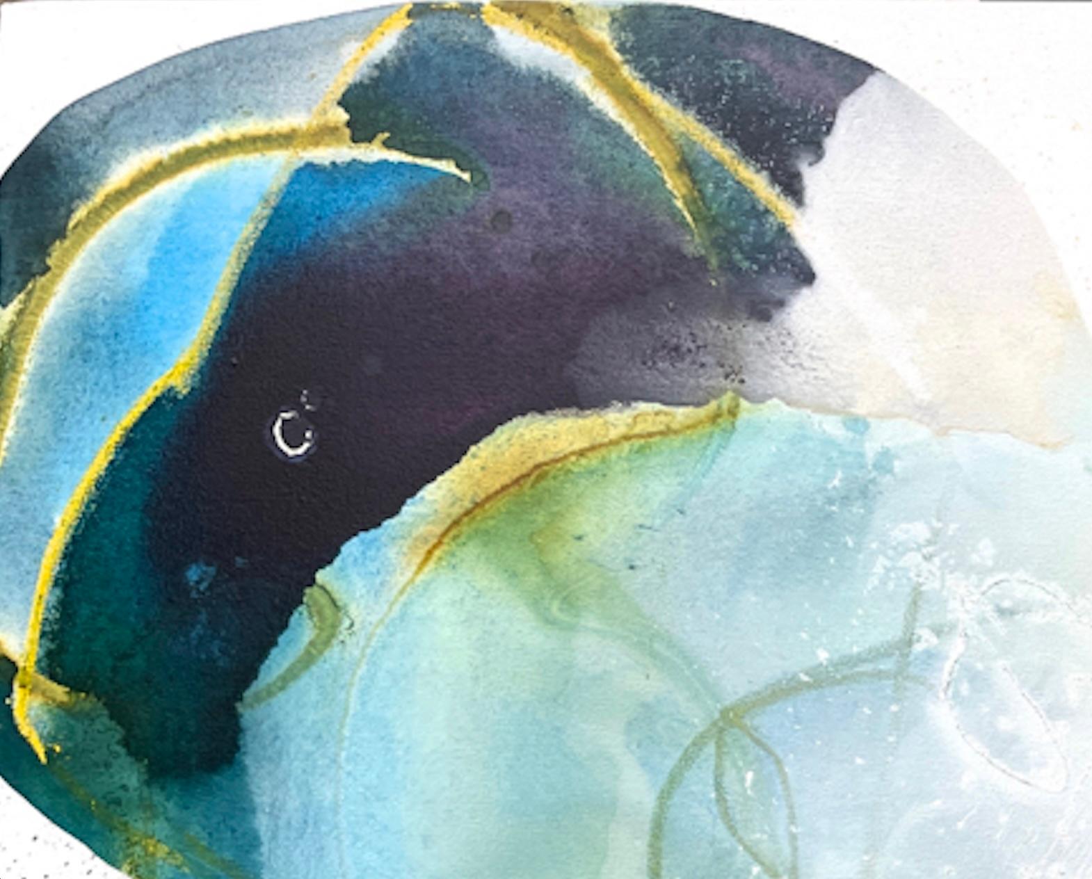 Iris 8 - Abstract Mixed Media Art by Liz Barber