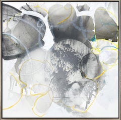 "Spring Rain 17" Contemporary Abstract Mixed Media on Canvas Gerahmte Malerei