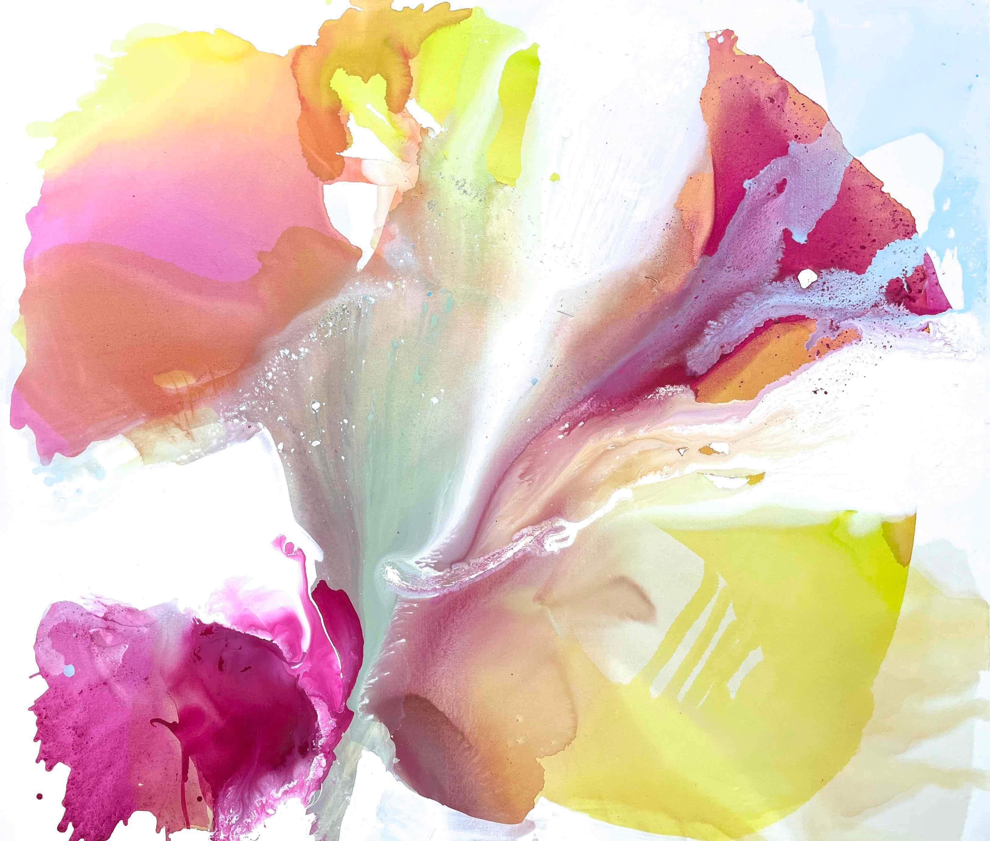 Abstract Painting di Liz Barber - Fiori d'estate