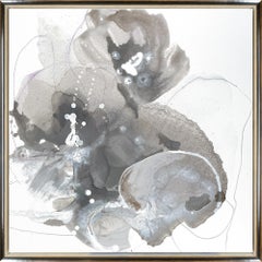 "Water Bloom 3" Media mista astratta contemporanea su tela