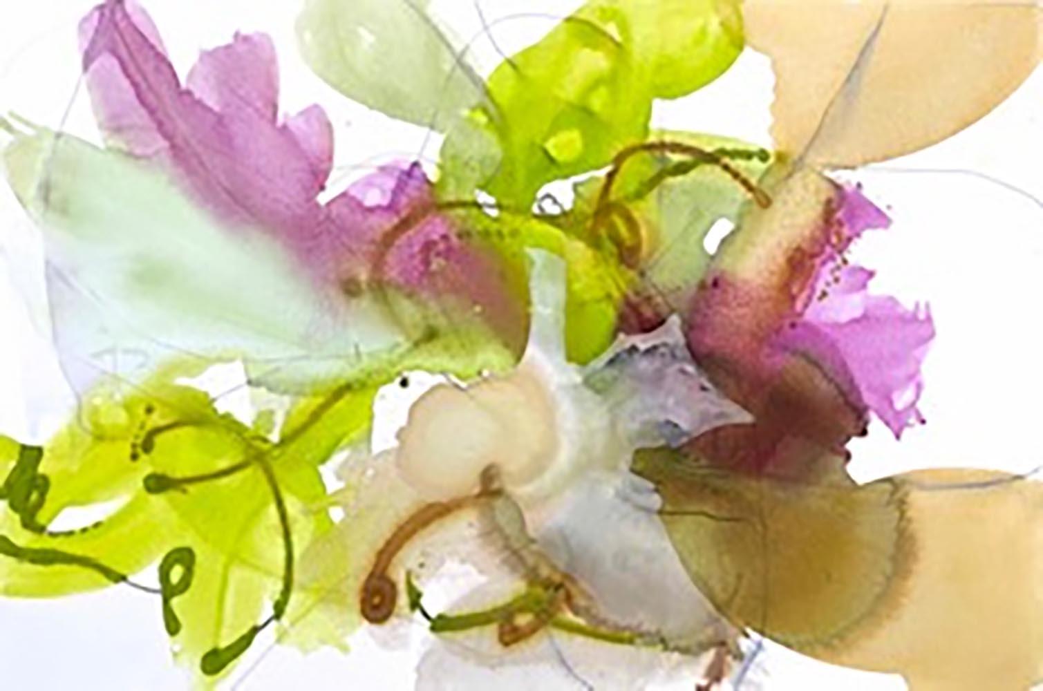 Liz Barber Abstract Painting - Azalea Bloom I