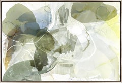 "Snapdragons" Contemporary Abstract Mixed Media on Canvas Framed Painting