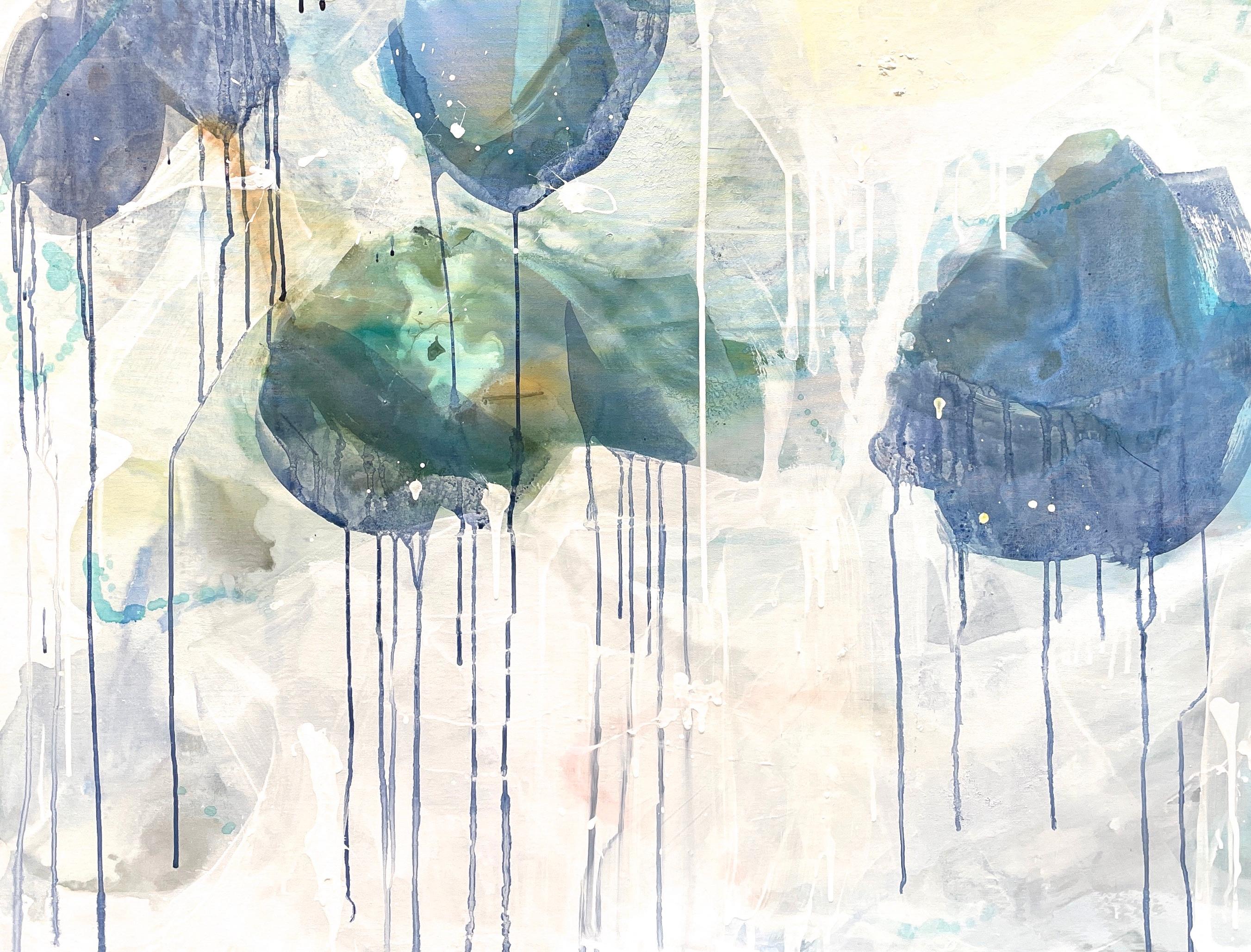 Giardino estivo I+I - Painting Astratto di Liz Barber
