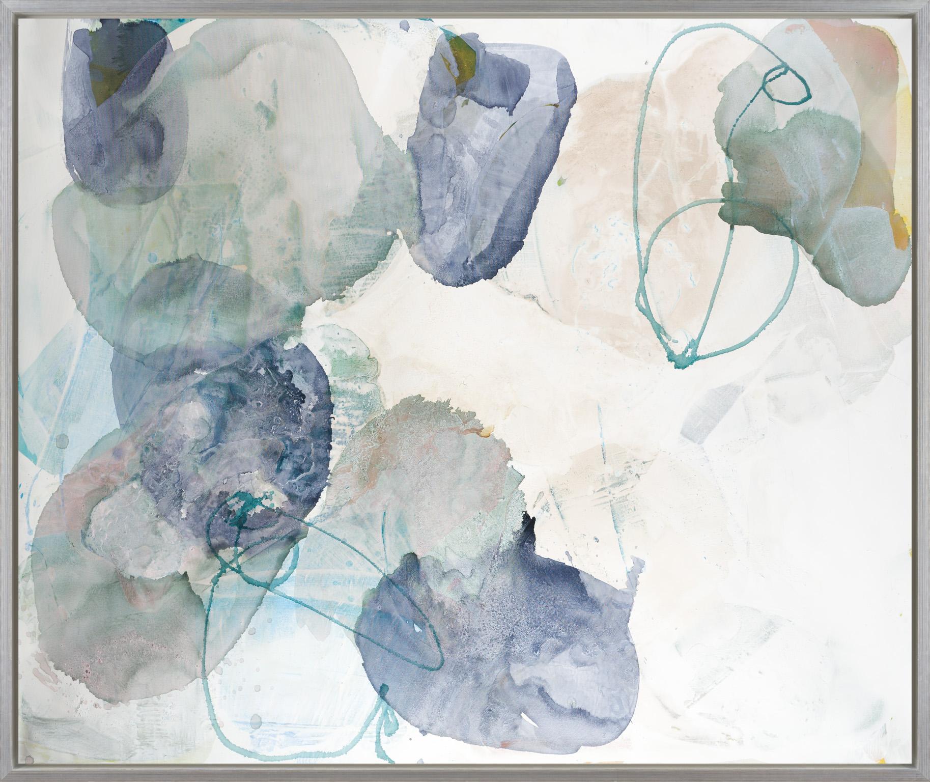 Water Petals 10 - Mixed Media Art by Liz Barber Leventhal
