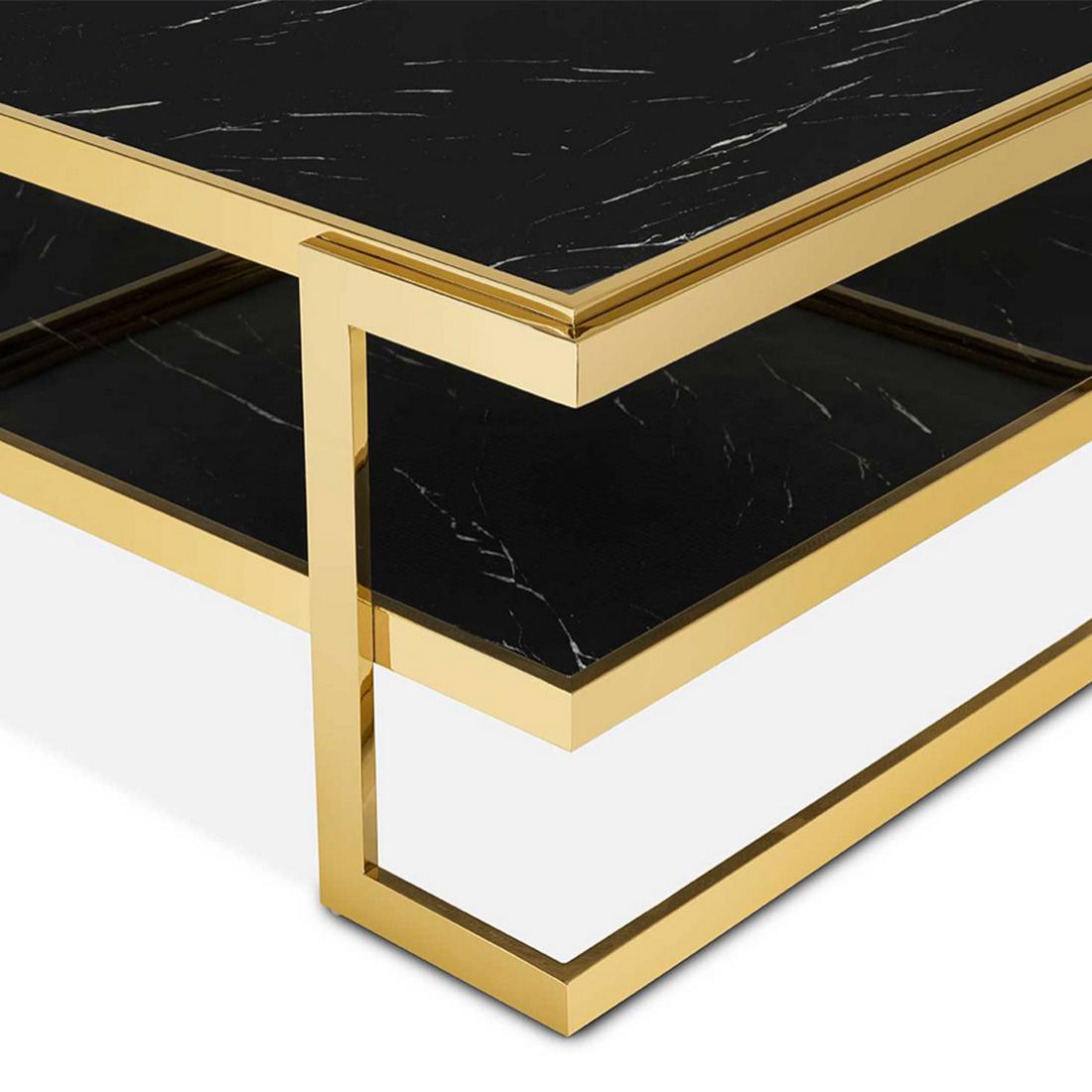 Contemporary Liz Black Coffee Table For Sale