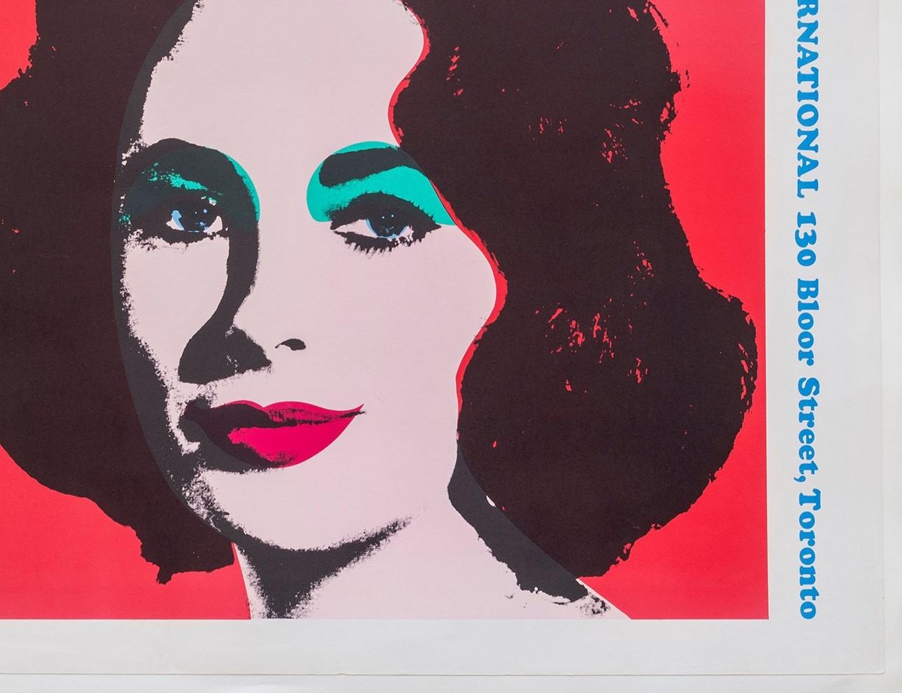 Affiche de l'exposition « Liz » d'Andy Warhol, Elizabeth Taylor, 1965, Toronto Bon état à Llanbrynmair, GB