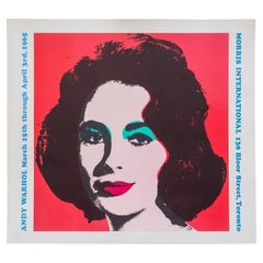 'Liz' by Andy Warhol Elizabeth Taylor 1965 Toronto Exhibition Poster