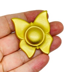 LIZ CLAIBORNE signed vintage matte gold tone butterfly designer brooch