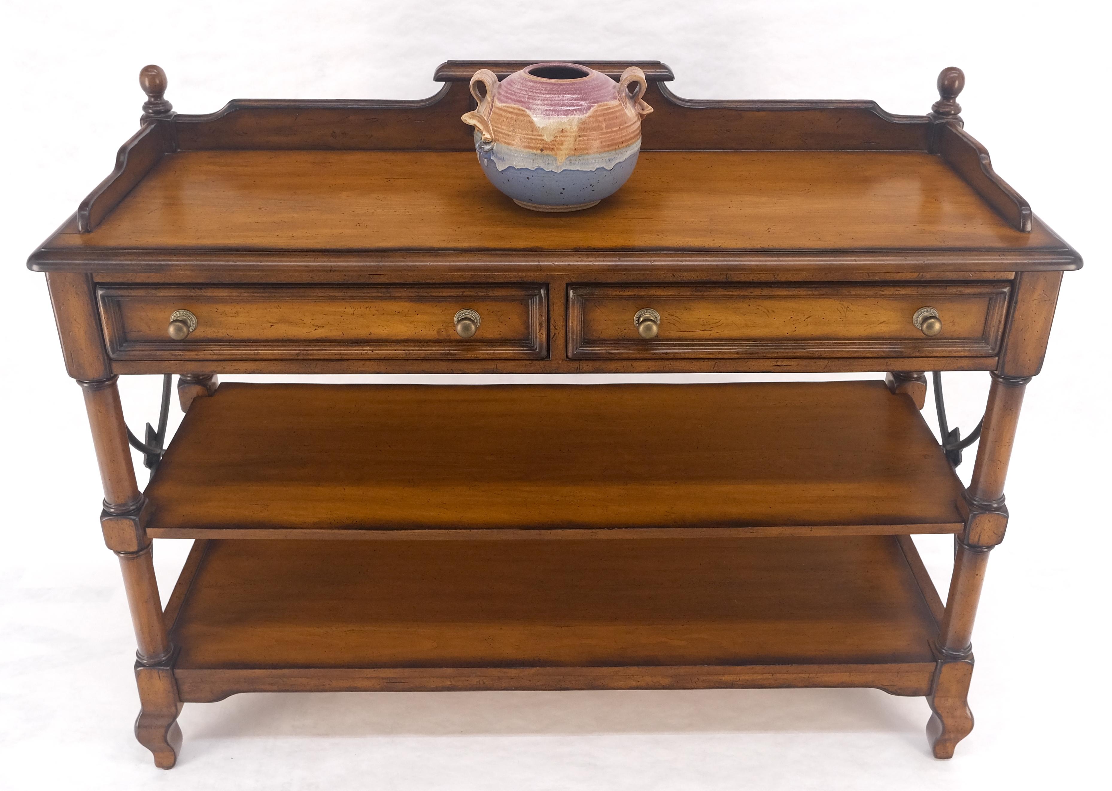 Liz Coloni spagnola 2 cassetti 3 livelli credenza in legno di frutta server MINT in vendita 4