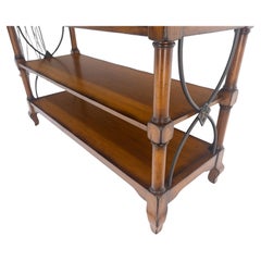 Liz Clairborne Spanish Colonial 2 Drawers 3 Tier Fruitwood Sideboard Server MINT